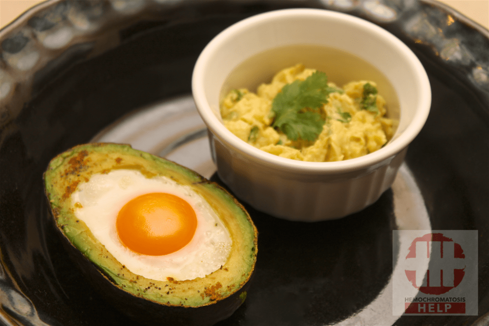 Hemochromatosis Breakfast Recipe: Baked Egg in Avocado